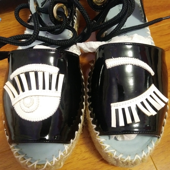 *HOST PICK* BNIB Chiara Ferragni Black Espadrilles - Picture 3 of 7